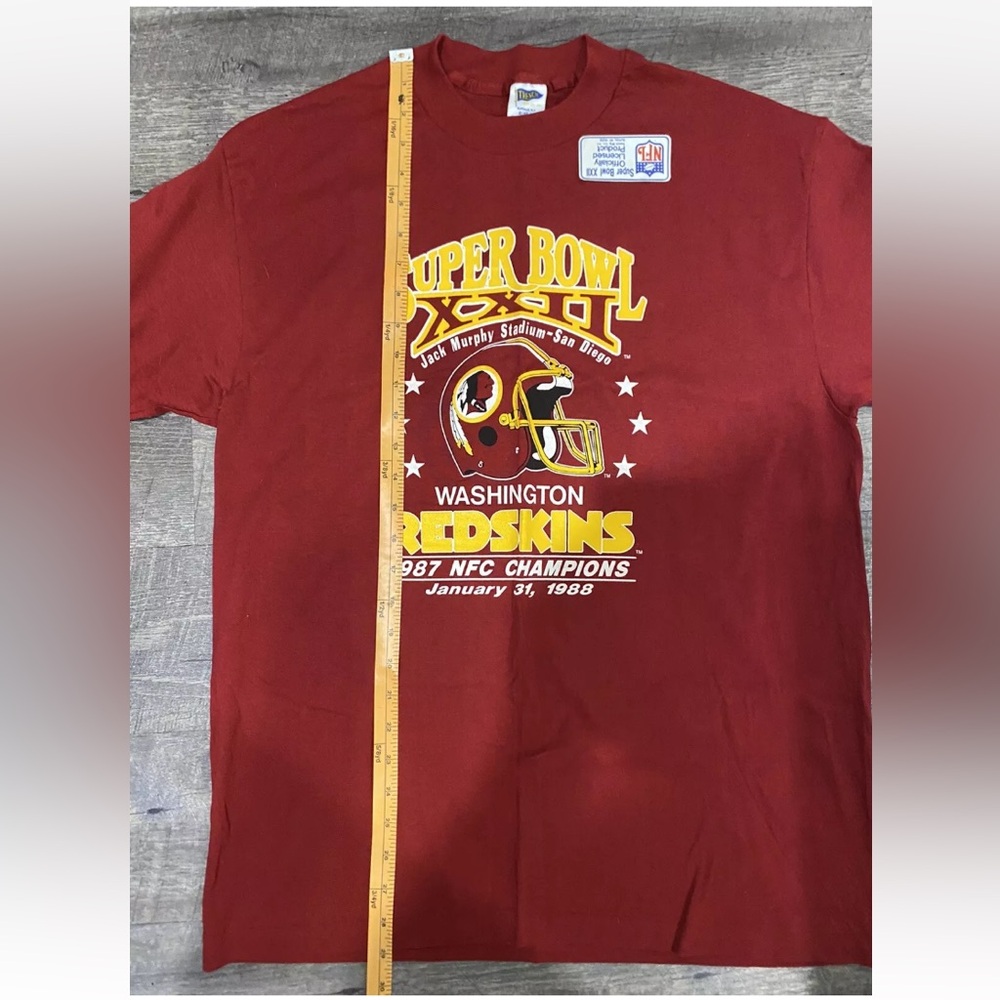 NWOT Vintage 1980s Washington Redskins 1987 NFC Champs T-shirt Mens XL Deadstock - Picture 7 of 7
